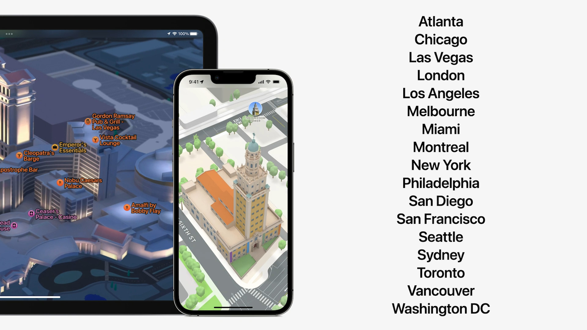 city maps on devices