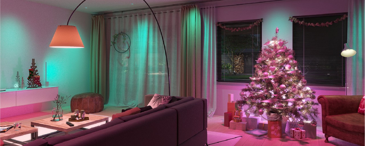 cozy living room christmas tree