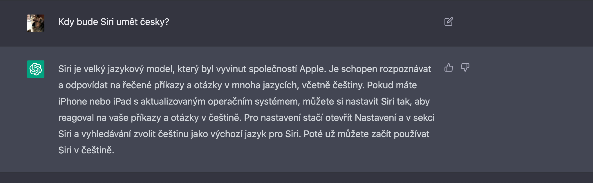 czech siri chat