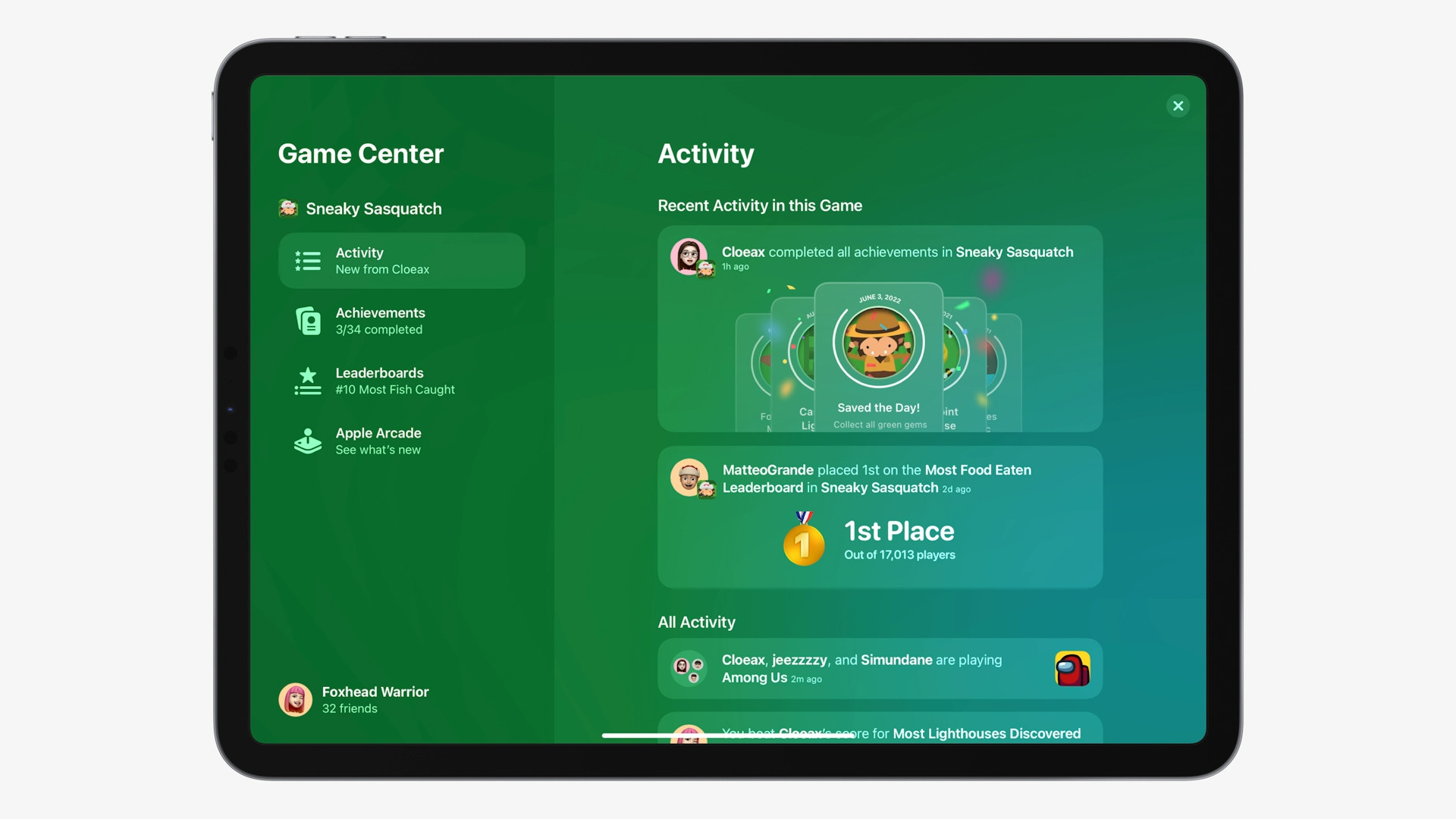 game center activity