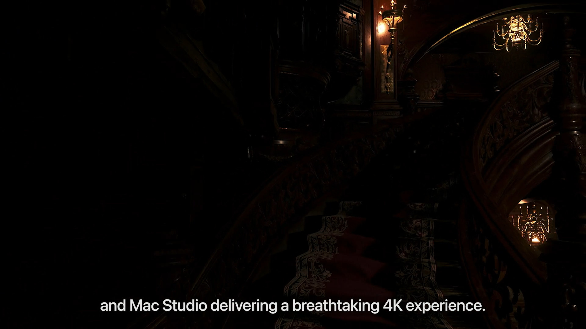 grand staircase in dark