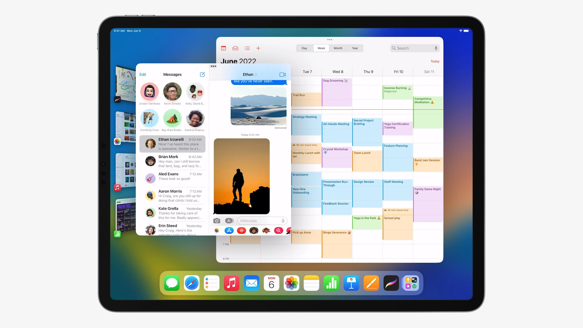 ipad calendar and messages