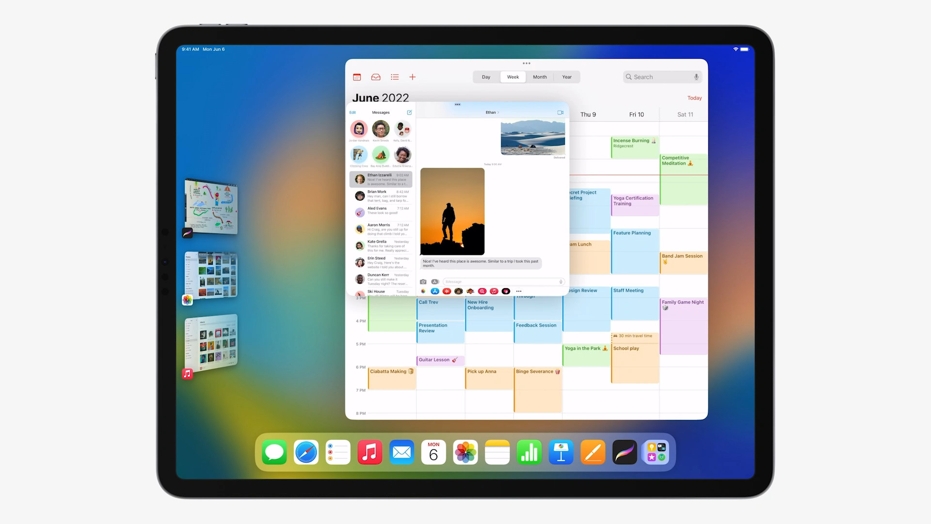 ipad calendar photo preview
