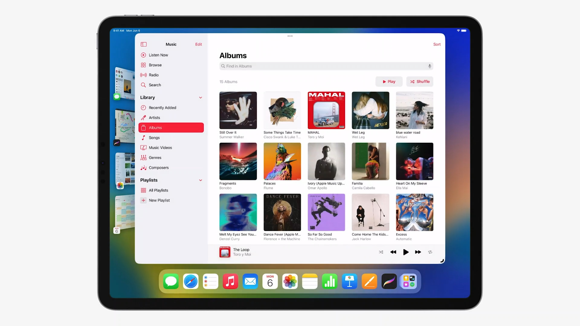 ipad music albums view