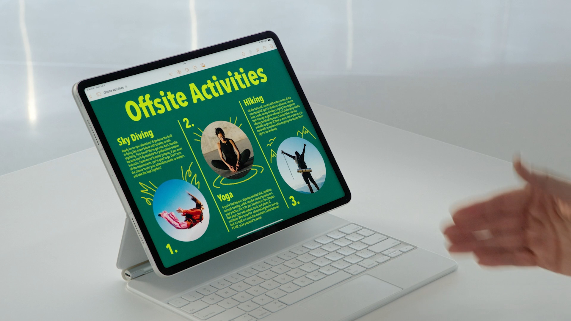 ipad offsite activities app