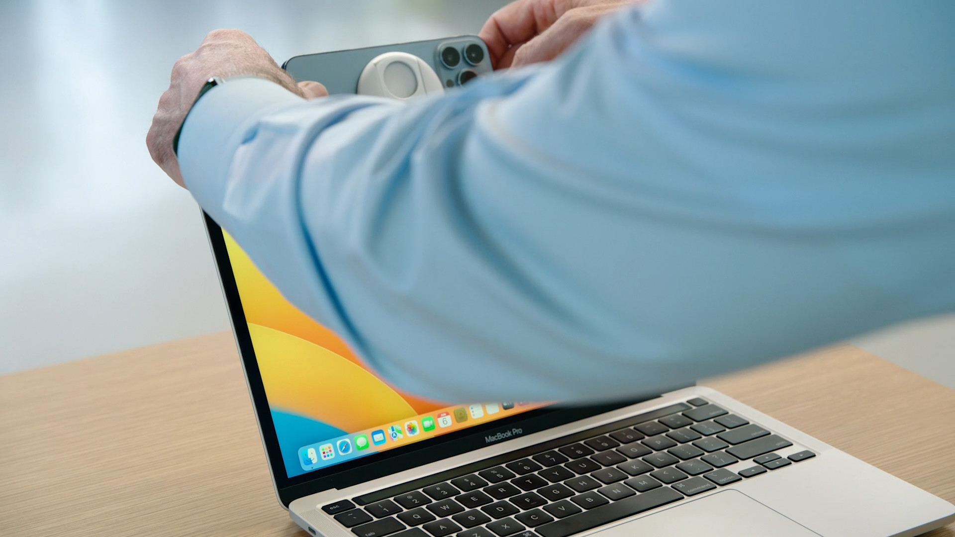 iphone attached to macbook