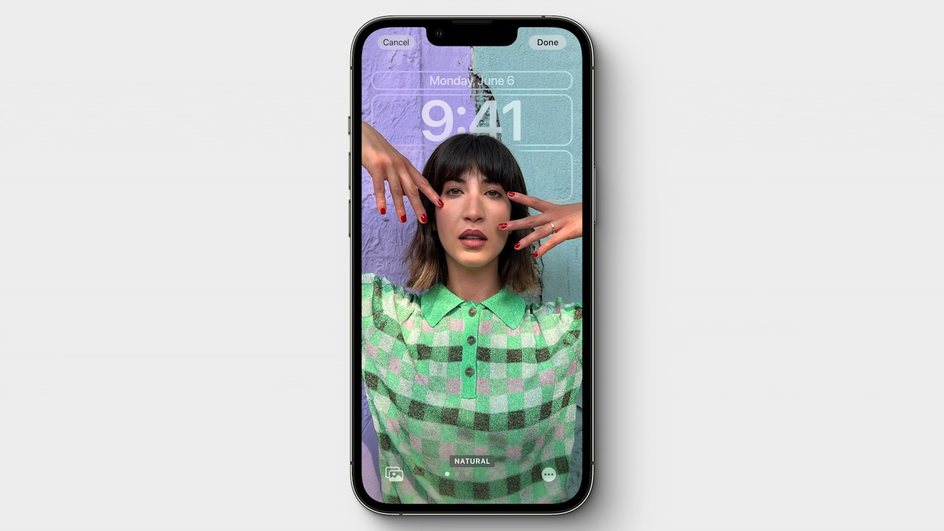 iphone lock screen checkered shirt