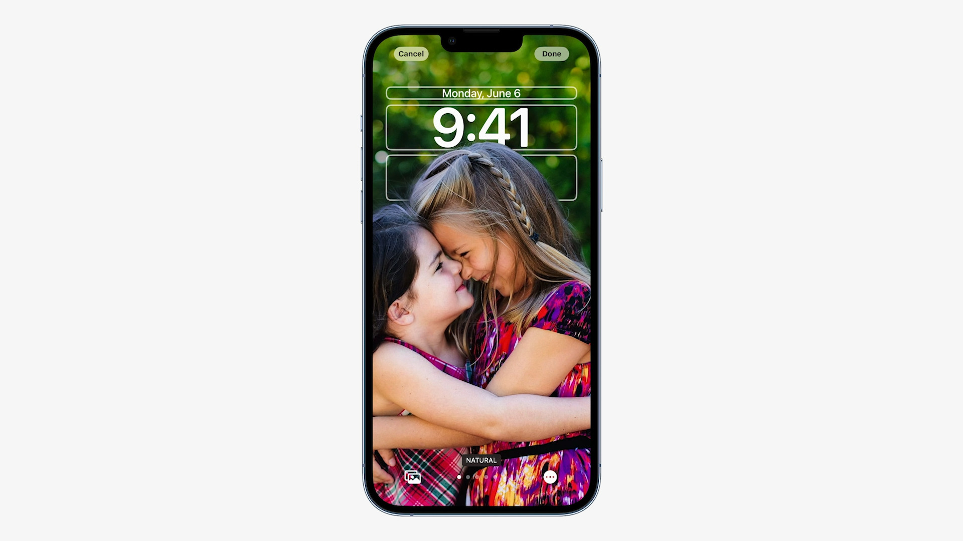 iphone lock screen hugging girls closeup