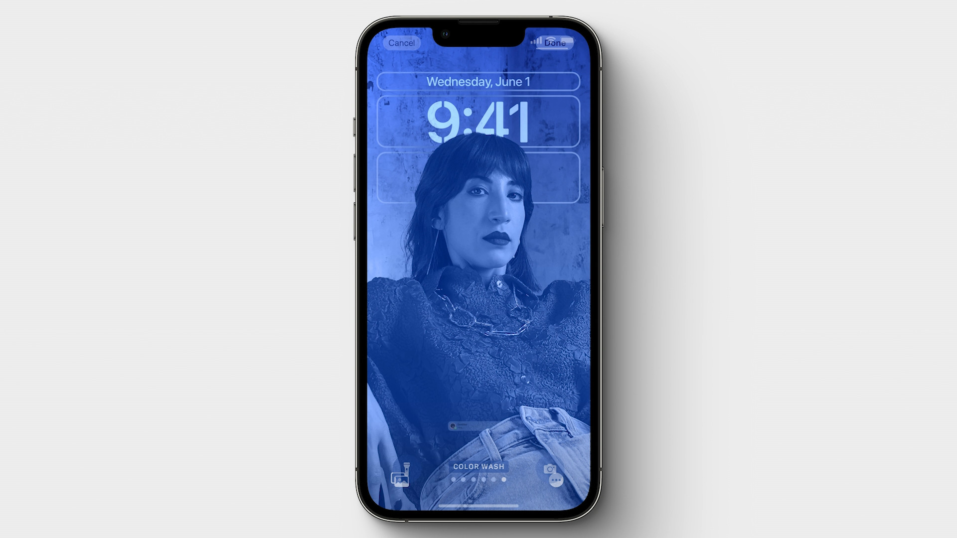 iphone lockscreen blue
