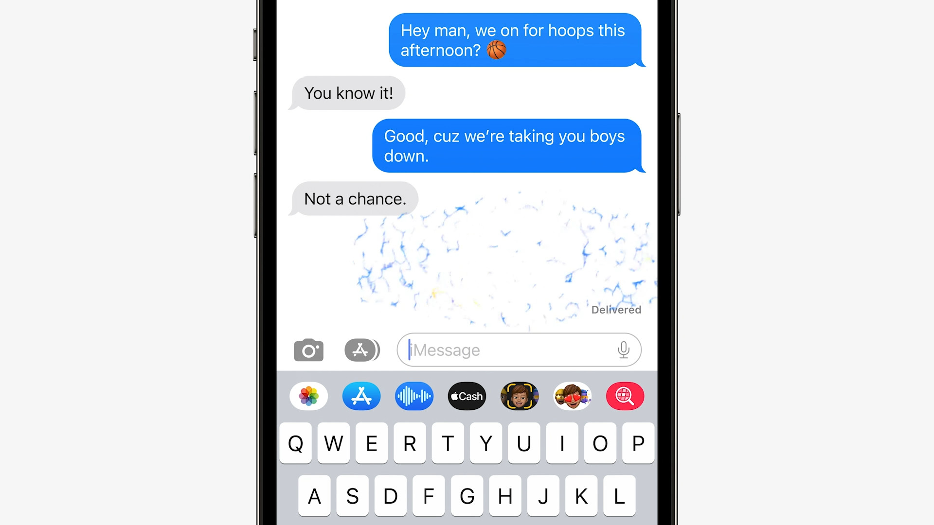 iphone messages basketball plan