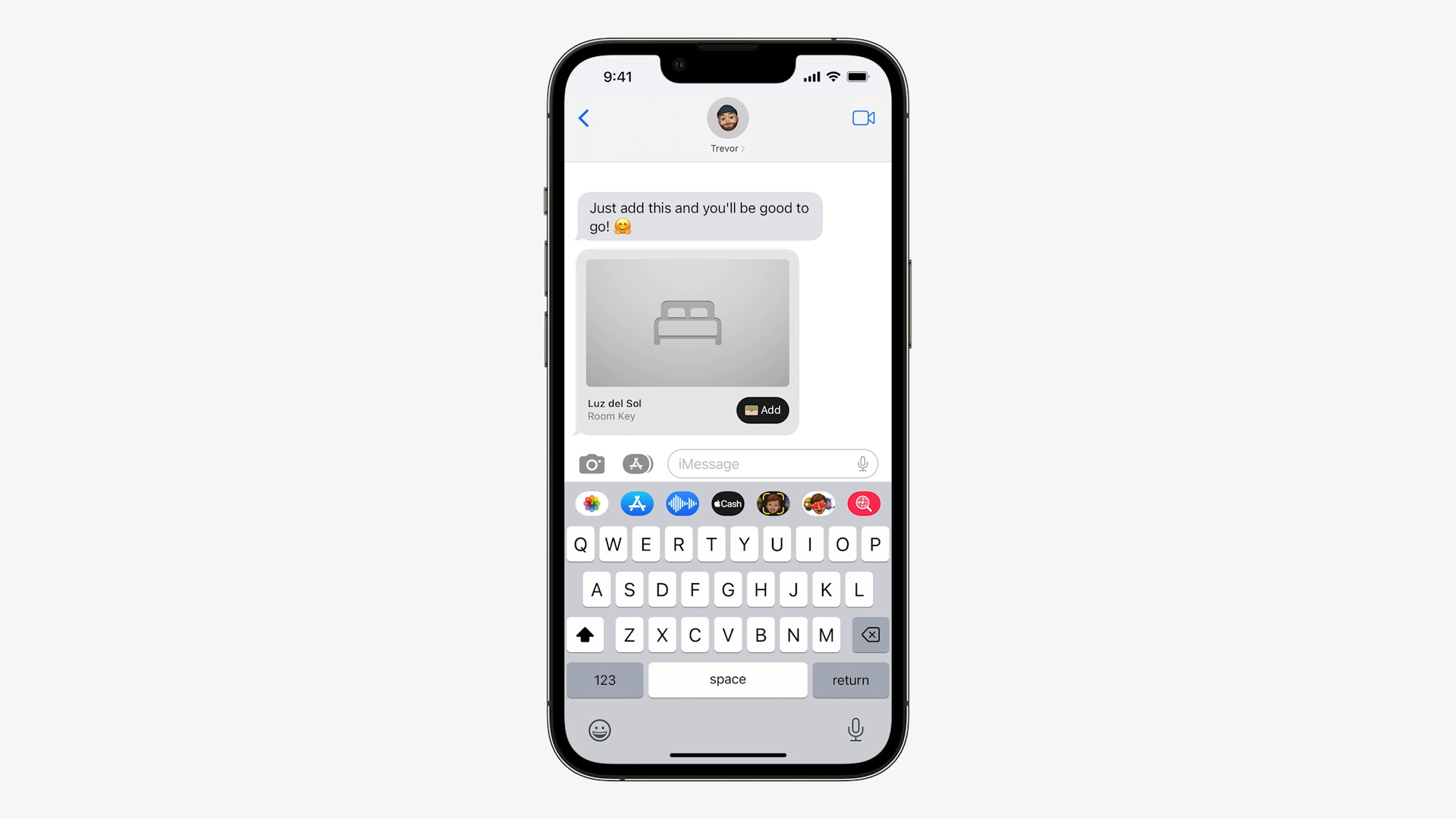 iphone messaging interface