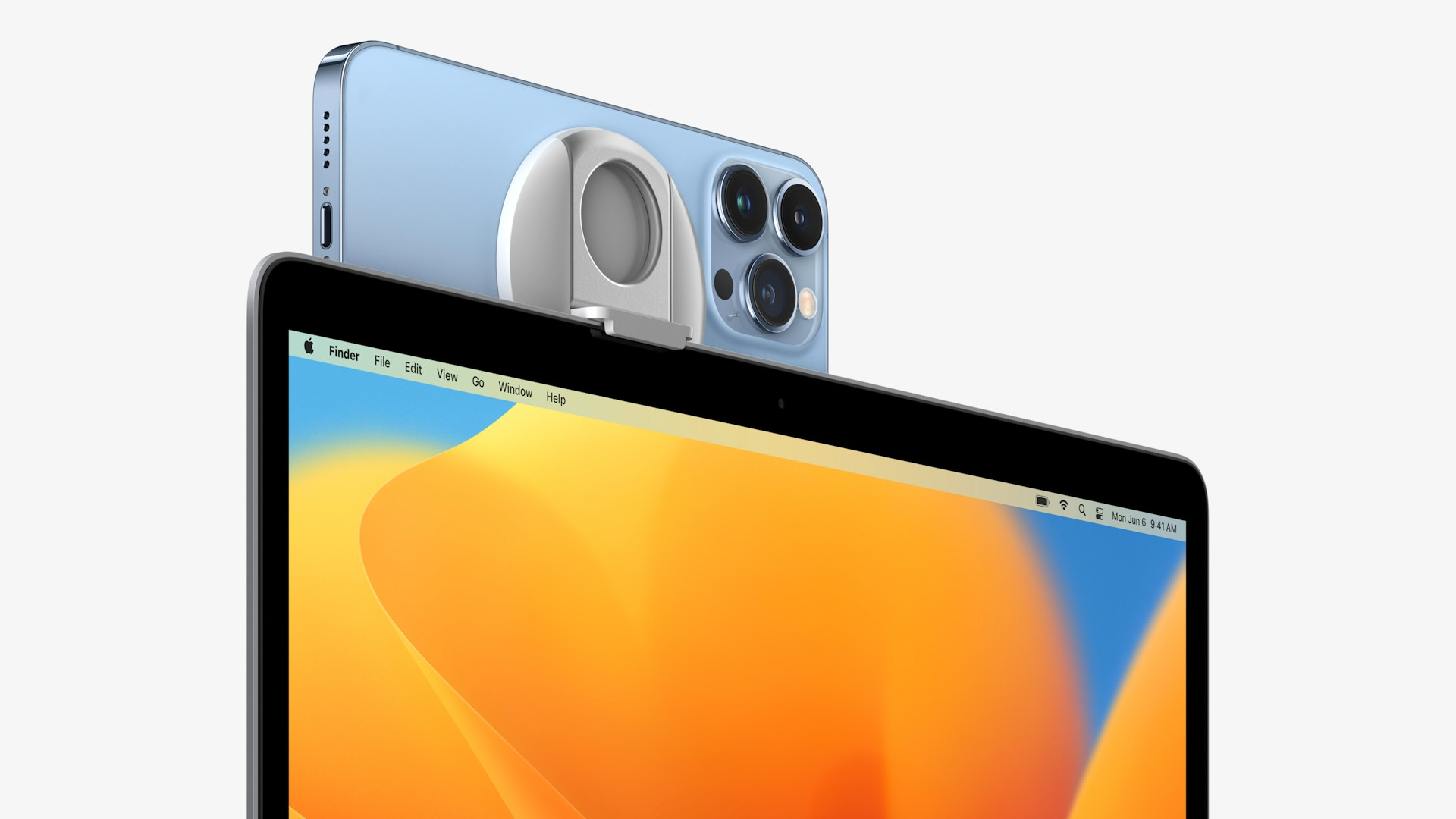 iphone on monitor