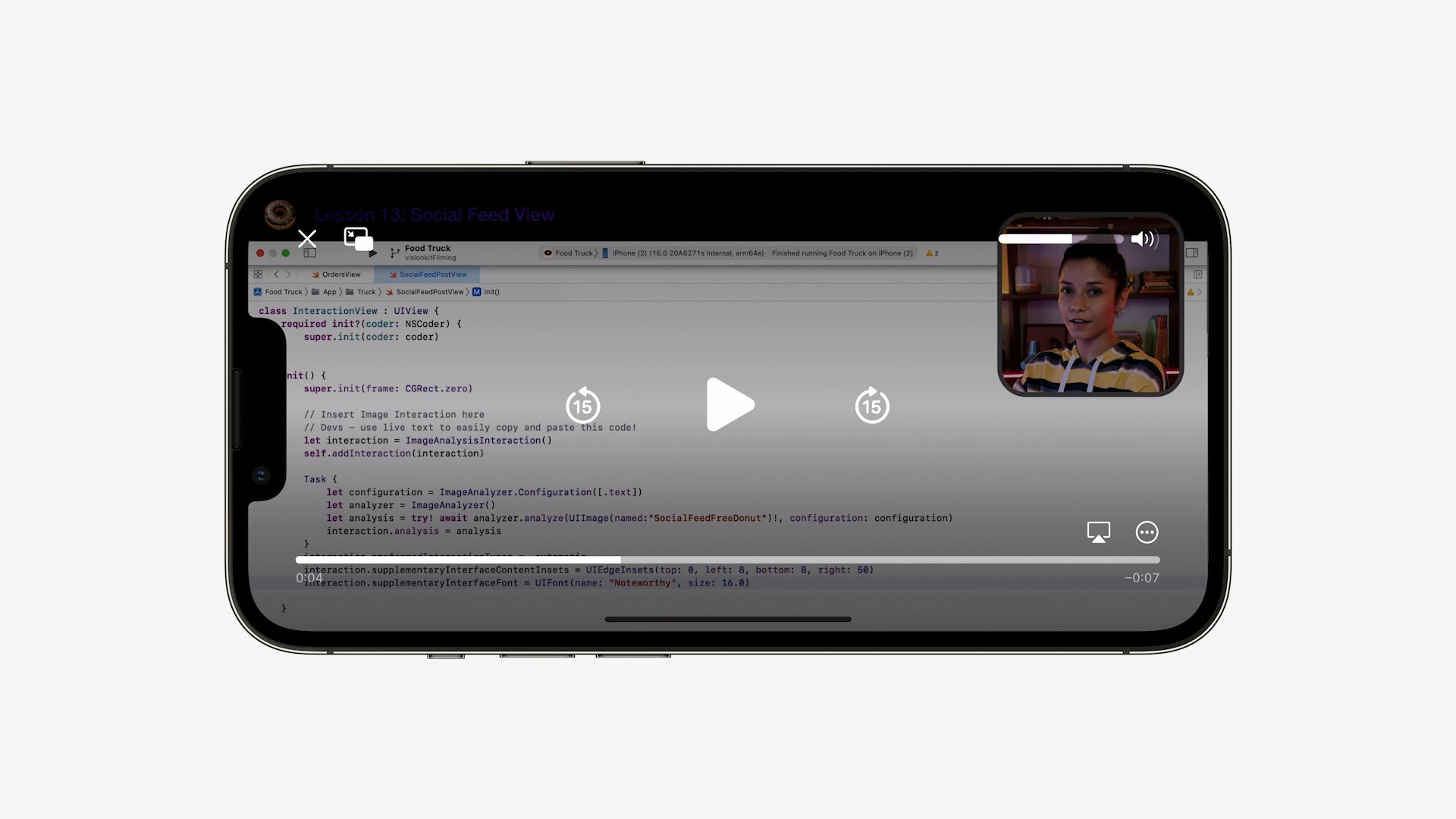iphone video playback interface