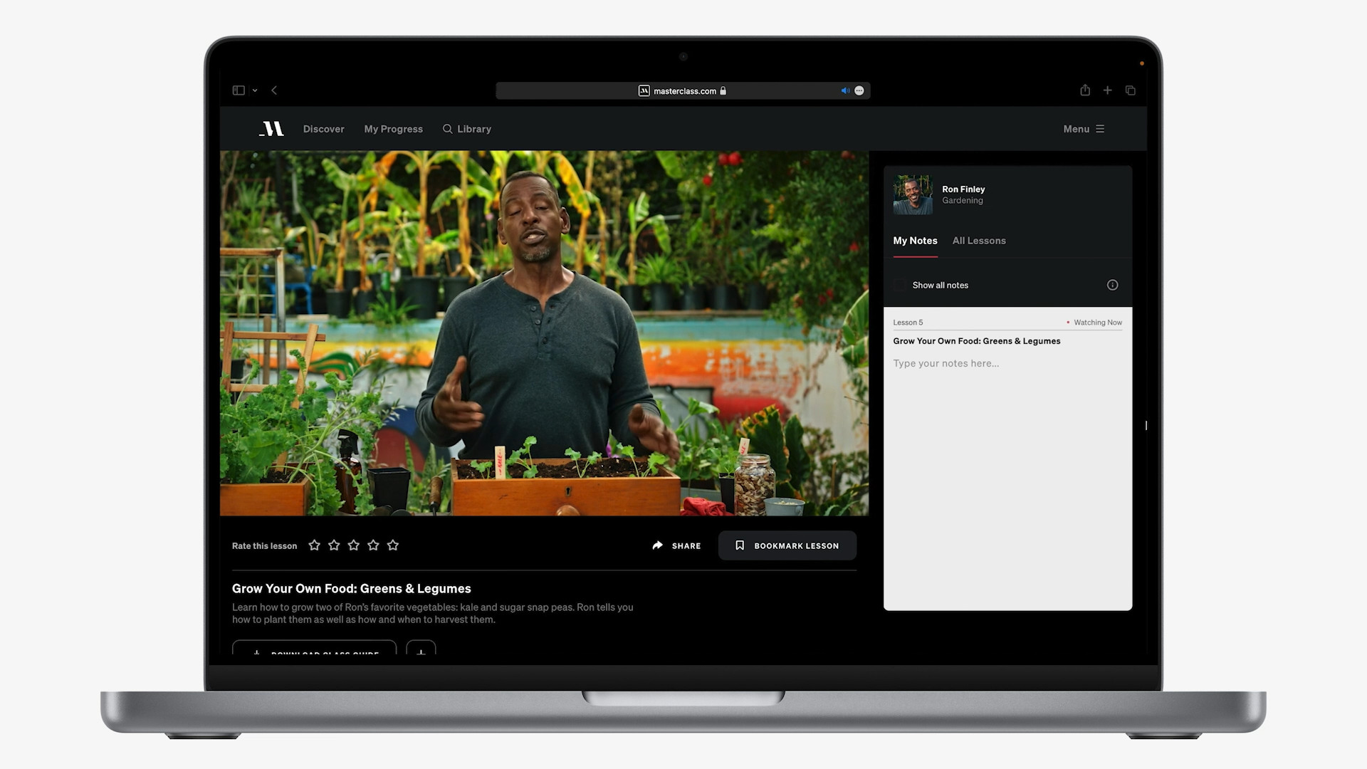 laptop screen gardening video