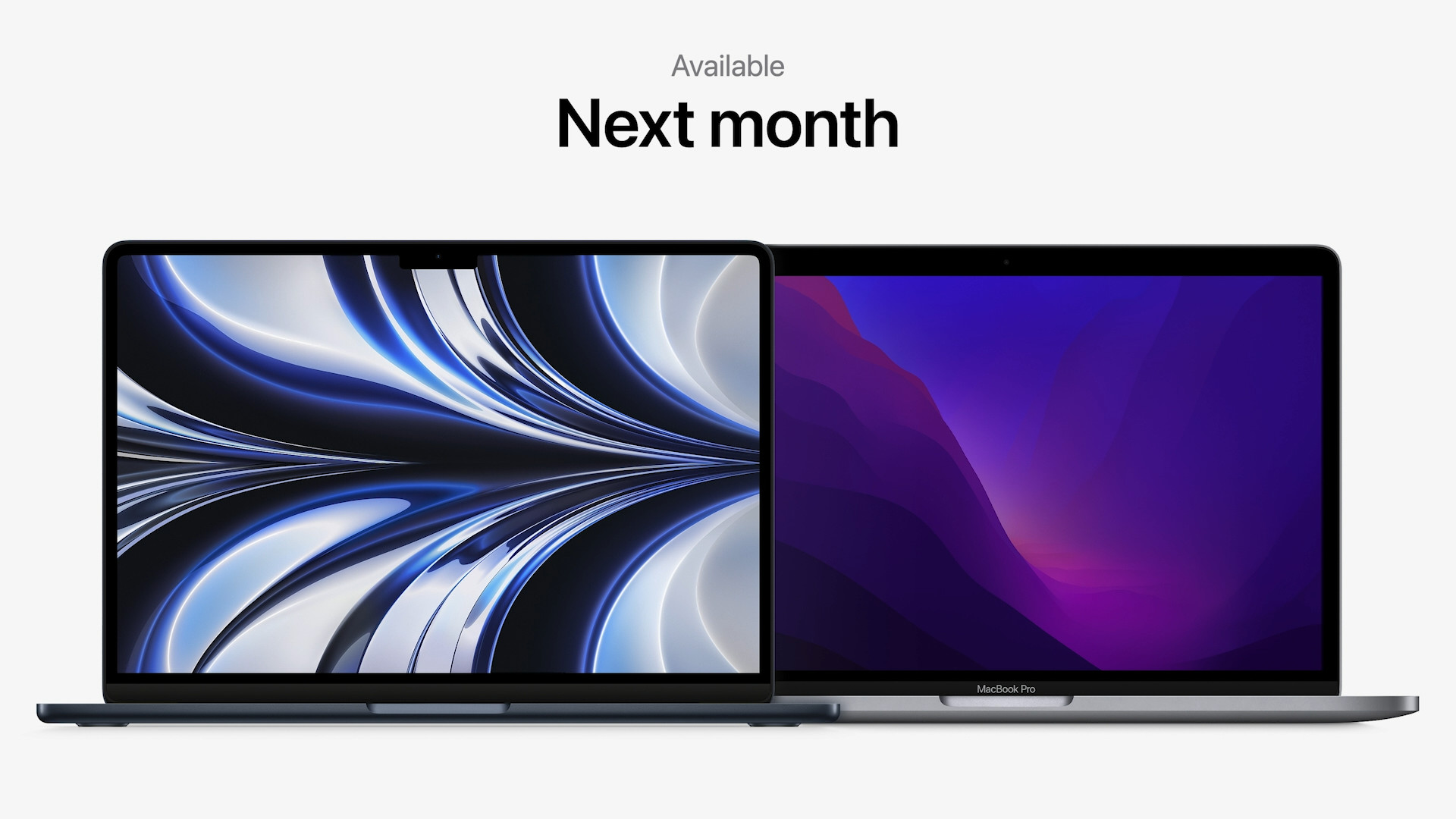macbook air and pro available next month
