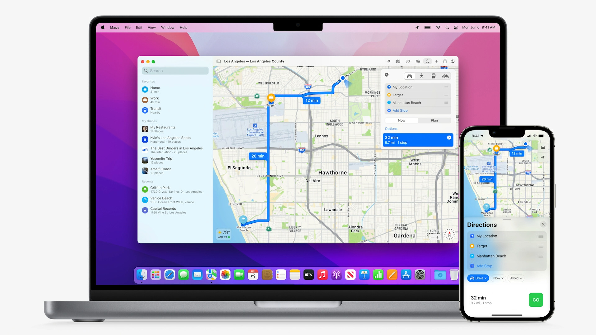 macbook iphone maps sync