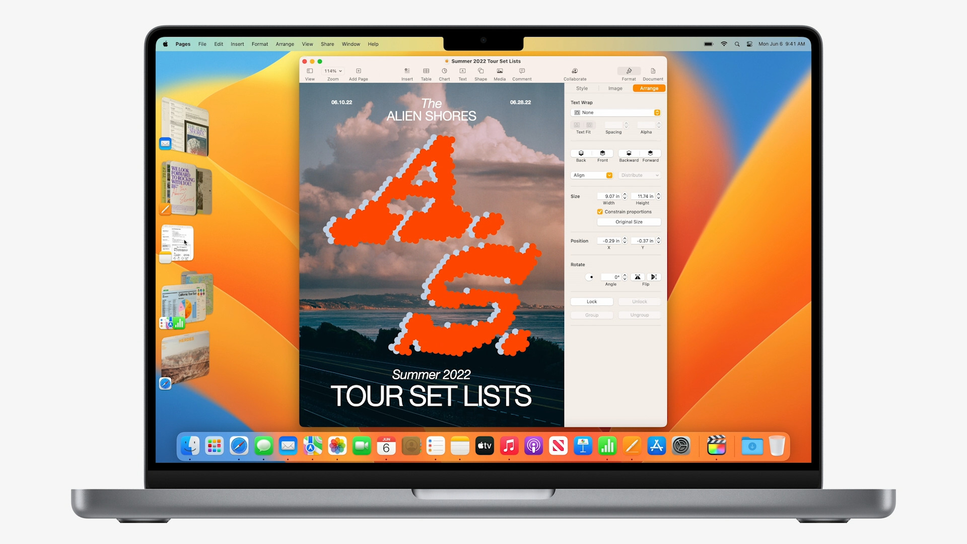 macbook pro tour set lists