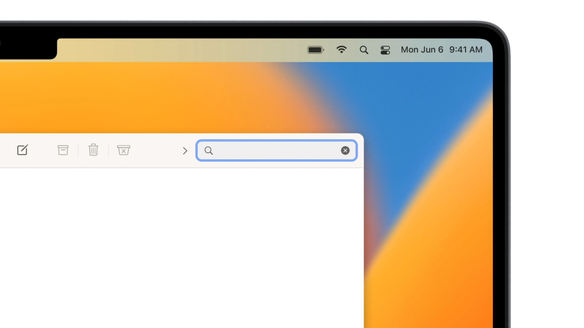 macos mail search bar