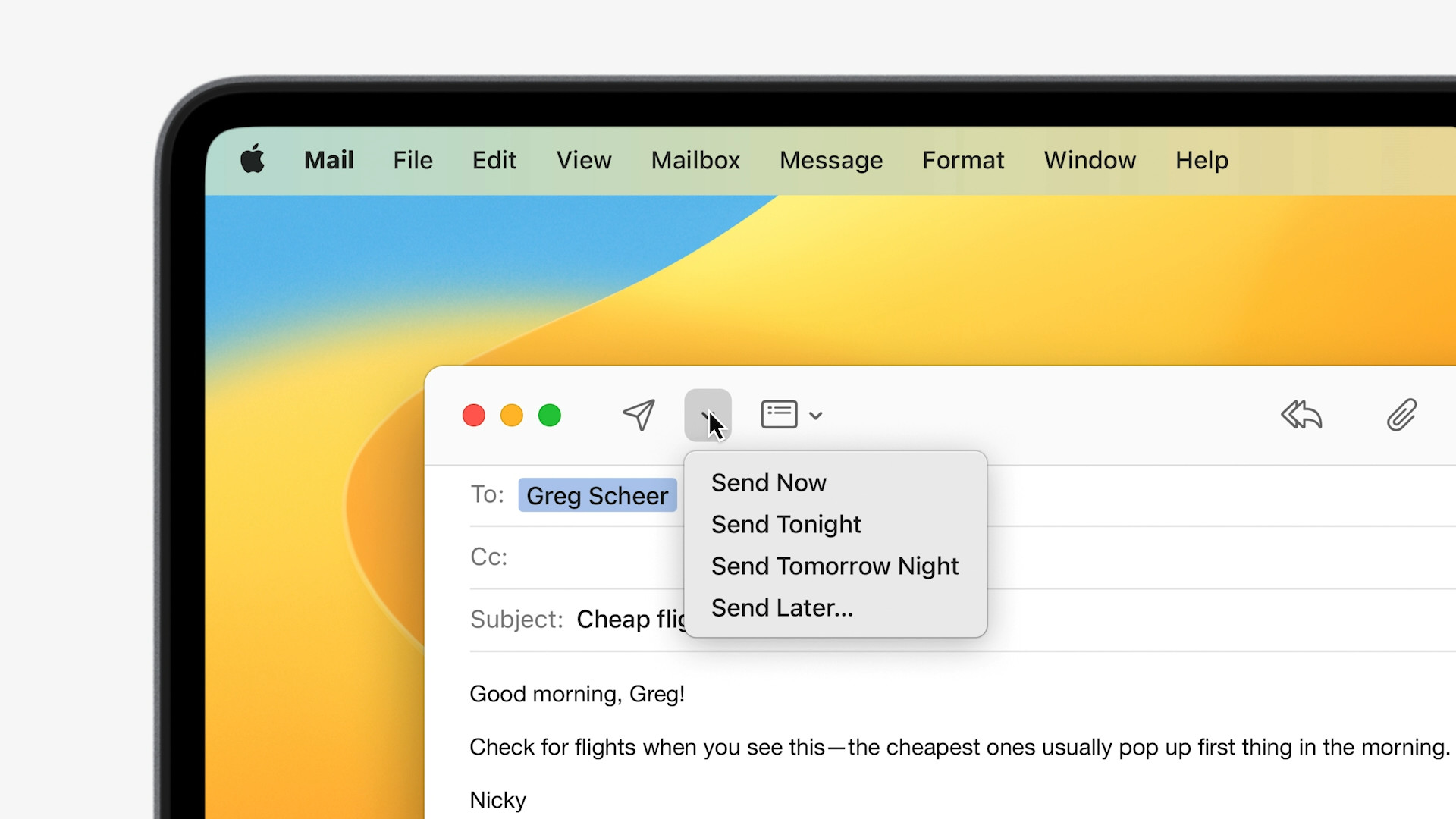 macos mail send options