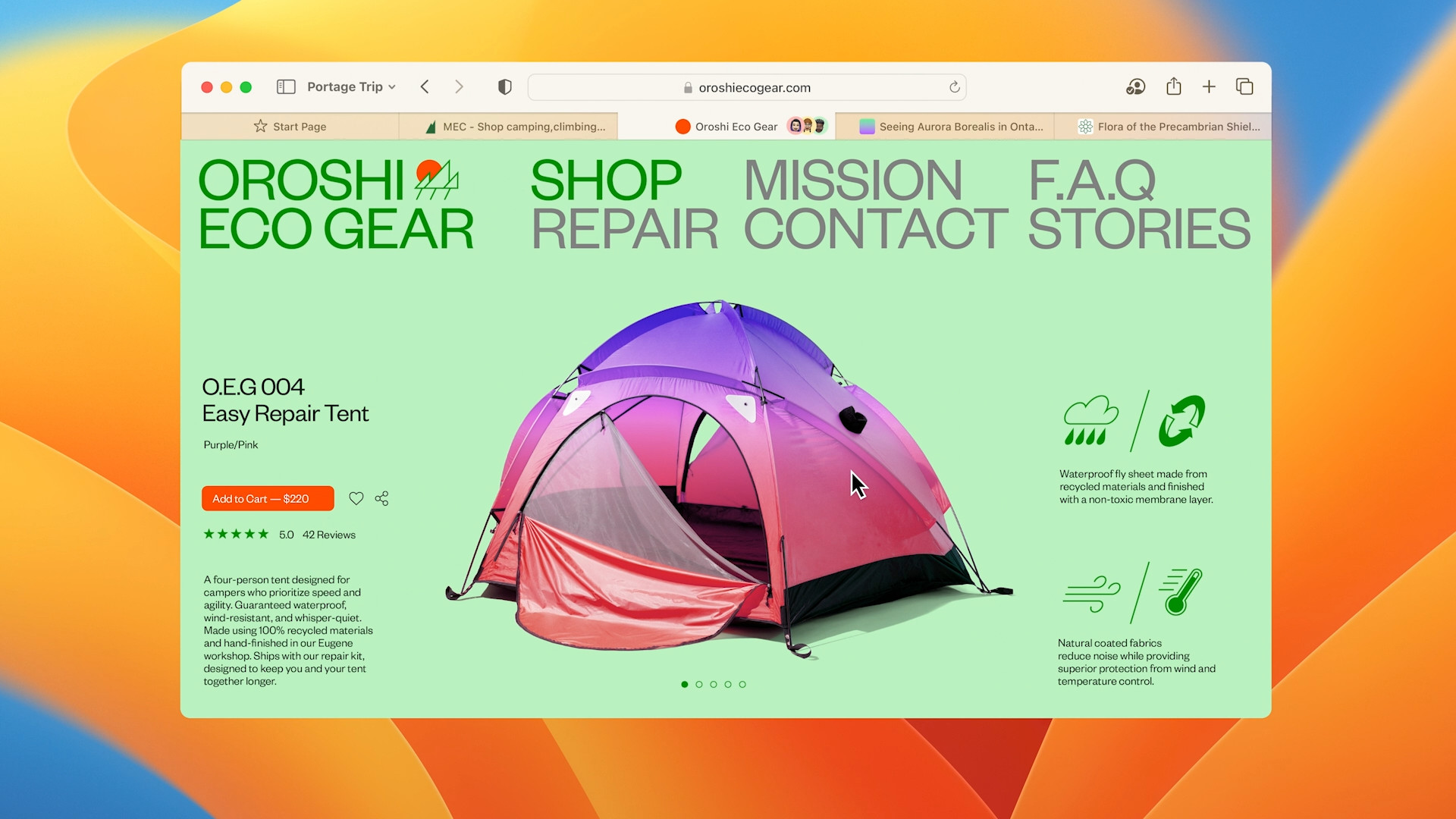 macos safari eco gear website