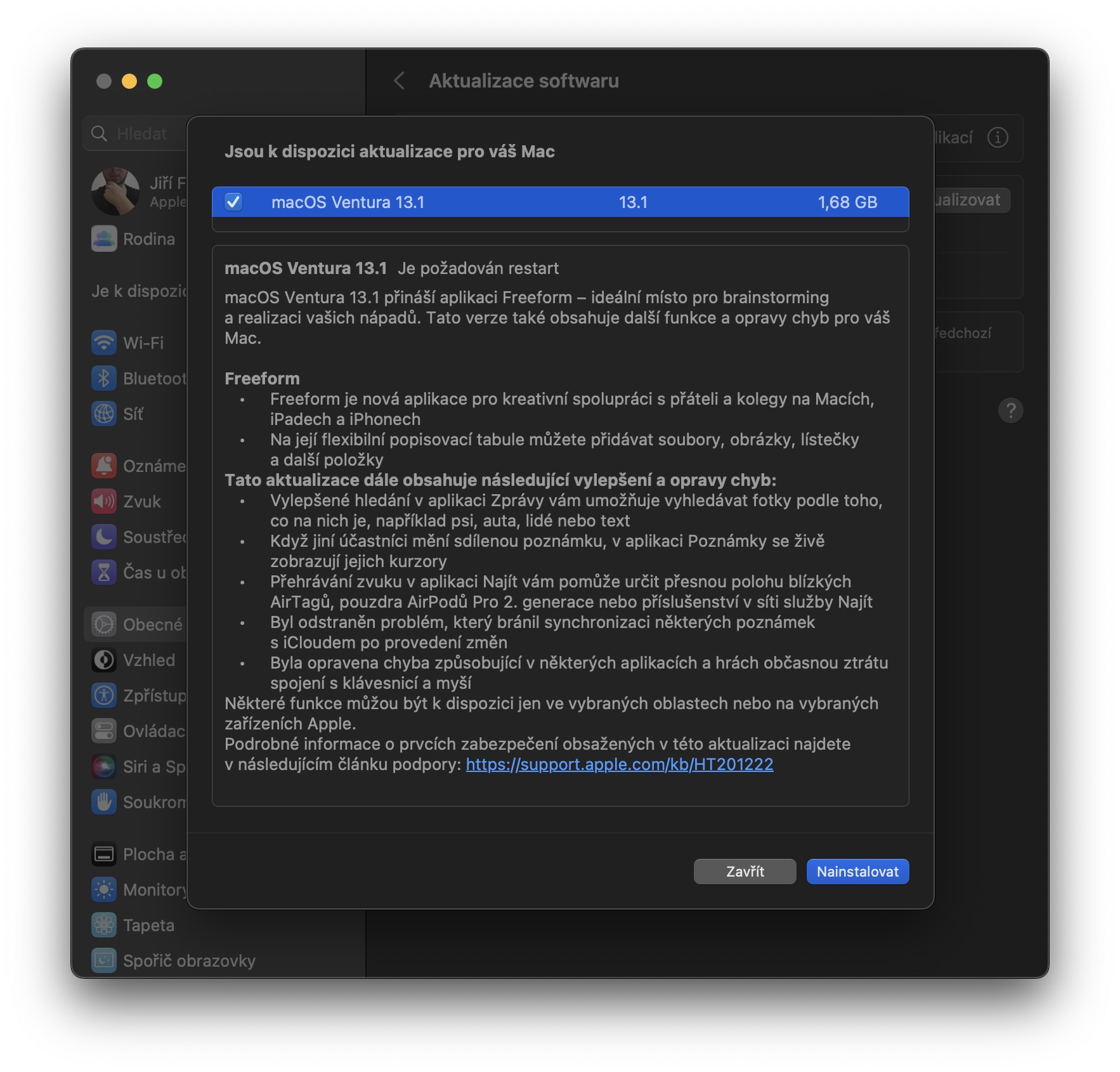 macos ventura update
