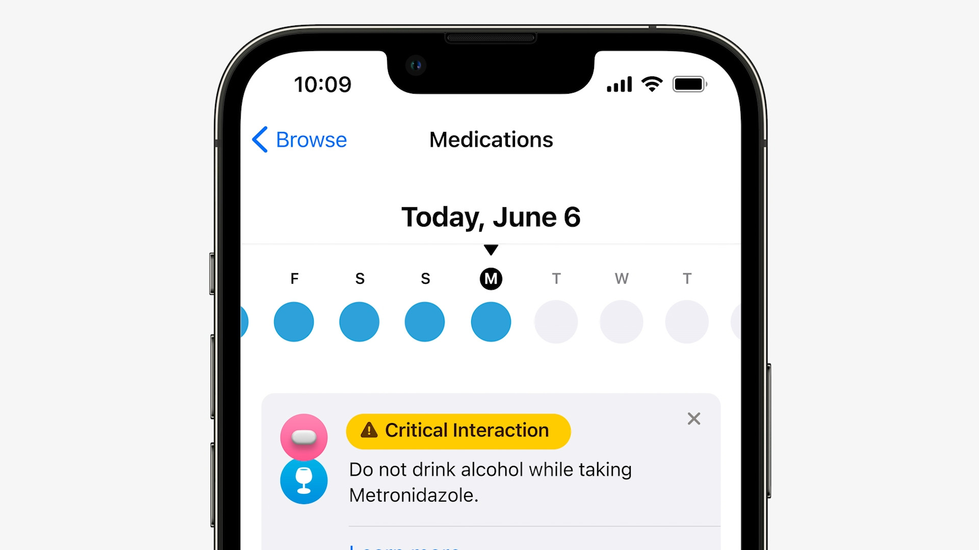 medication critical interaction warning