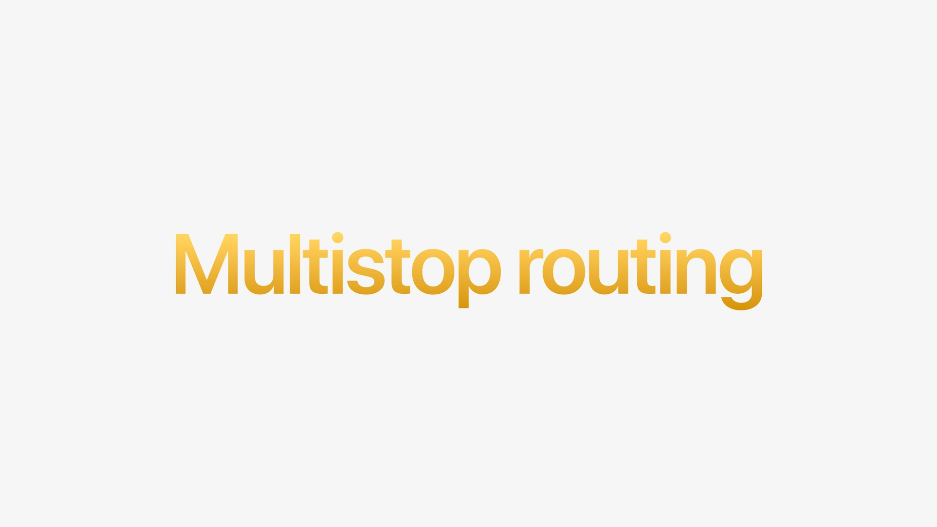 multistop routing text