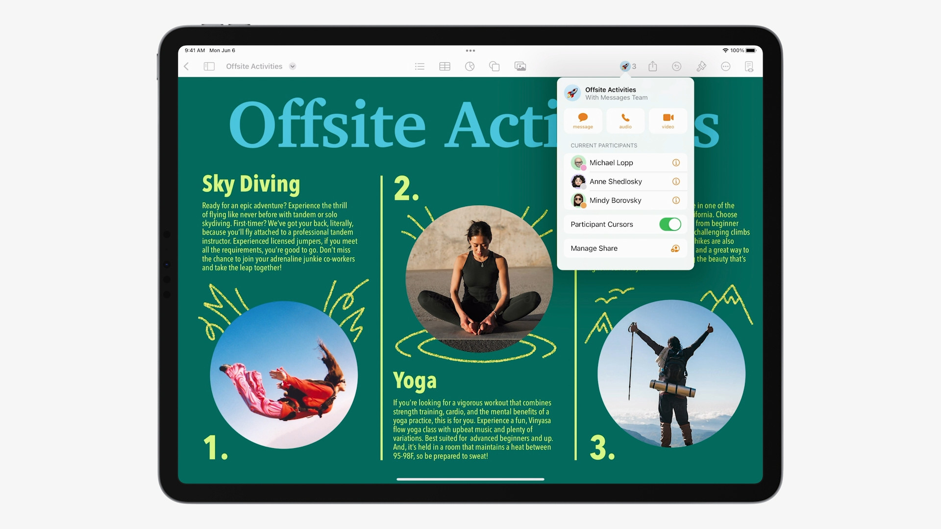 offsite activities sharing
