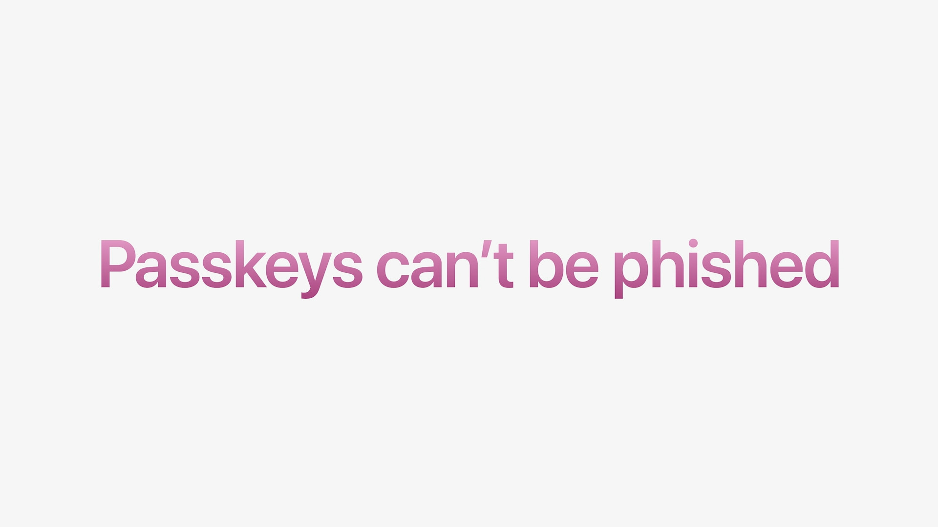 passkeys kan ikke bli phishet