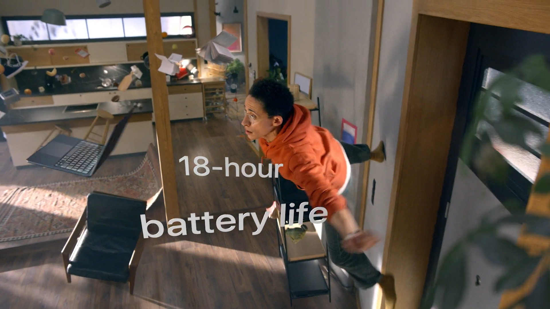 person floating 18 hour battery life