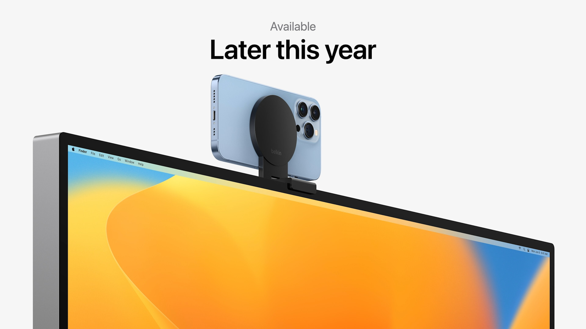 phone on monitor stand