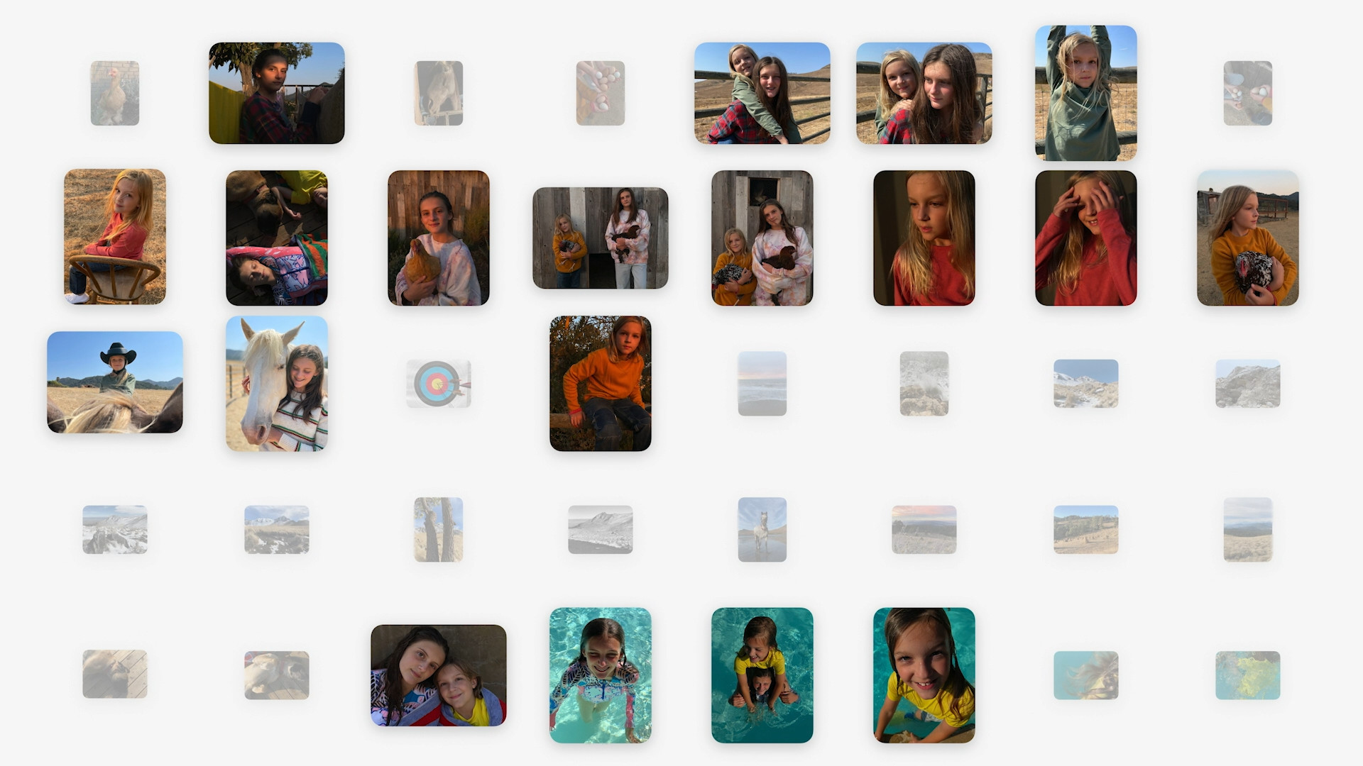 photo gallery thumbnails highlight