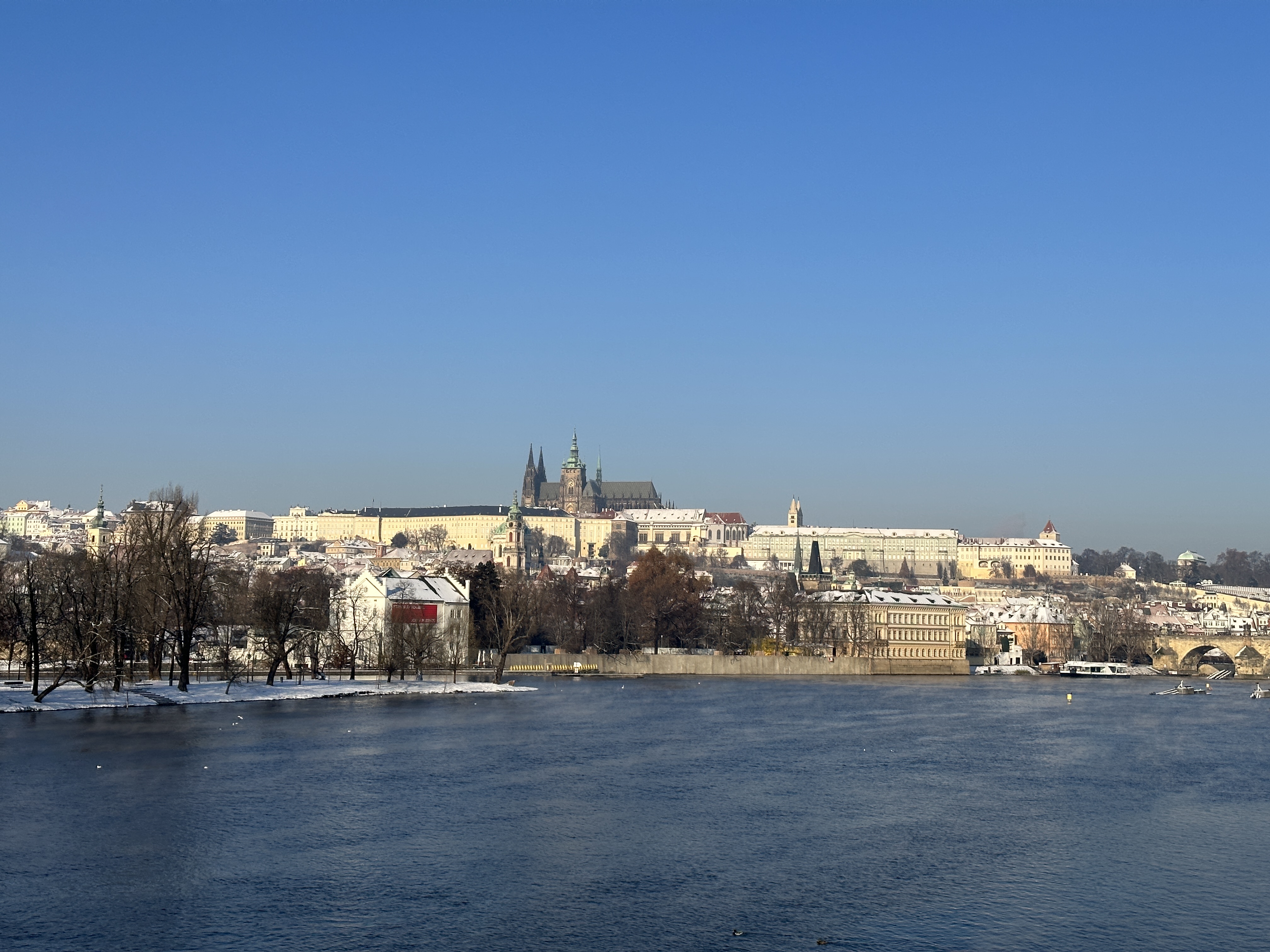 prague castle river view