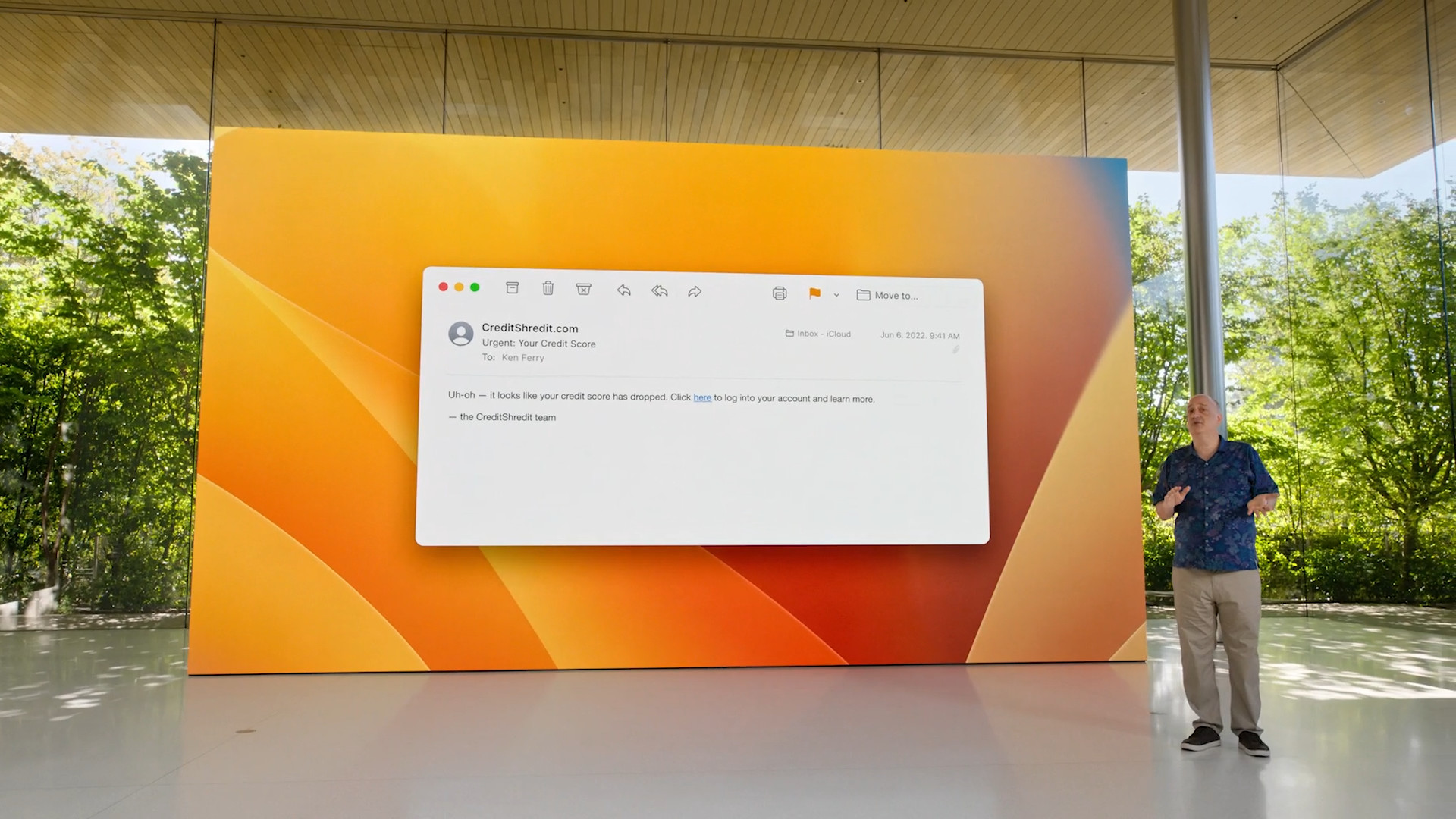 presentation email display