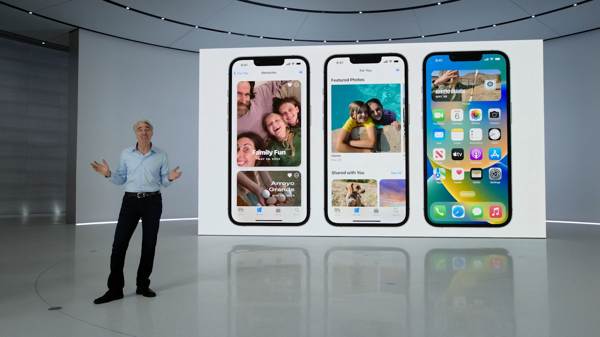 presentation with three phones
