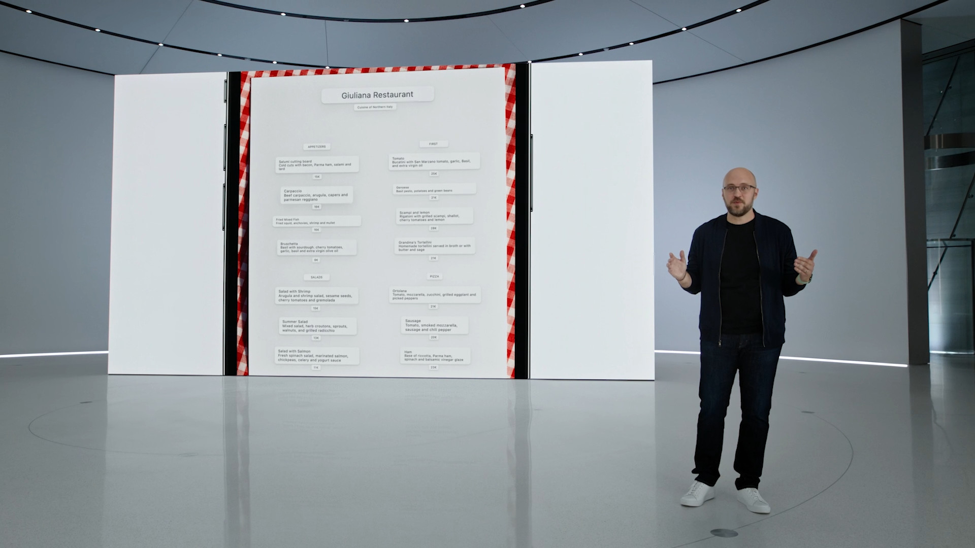 restaurant menu presentation
