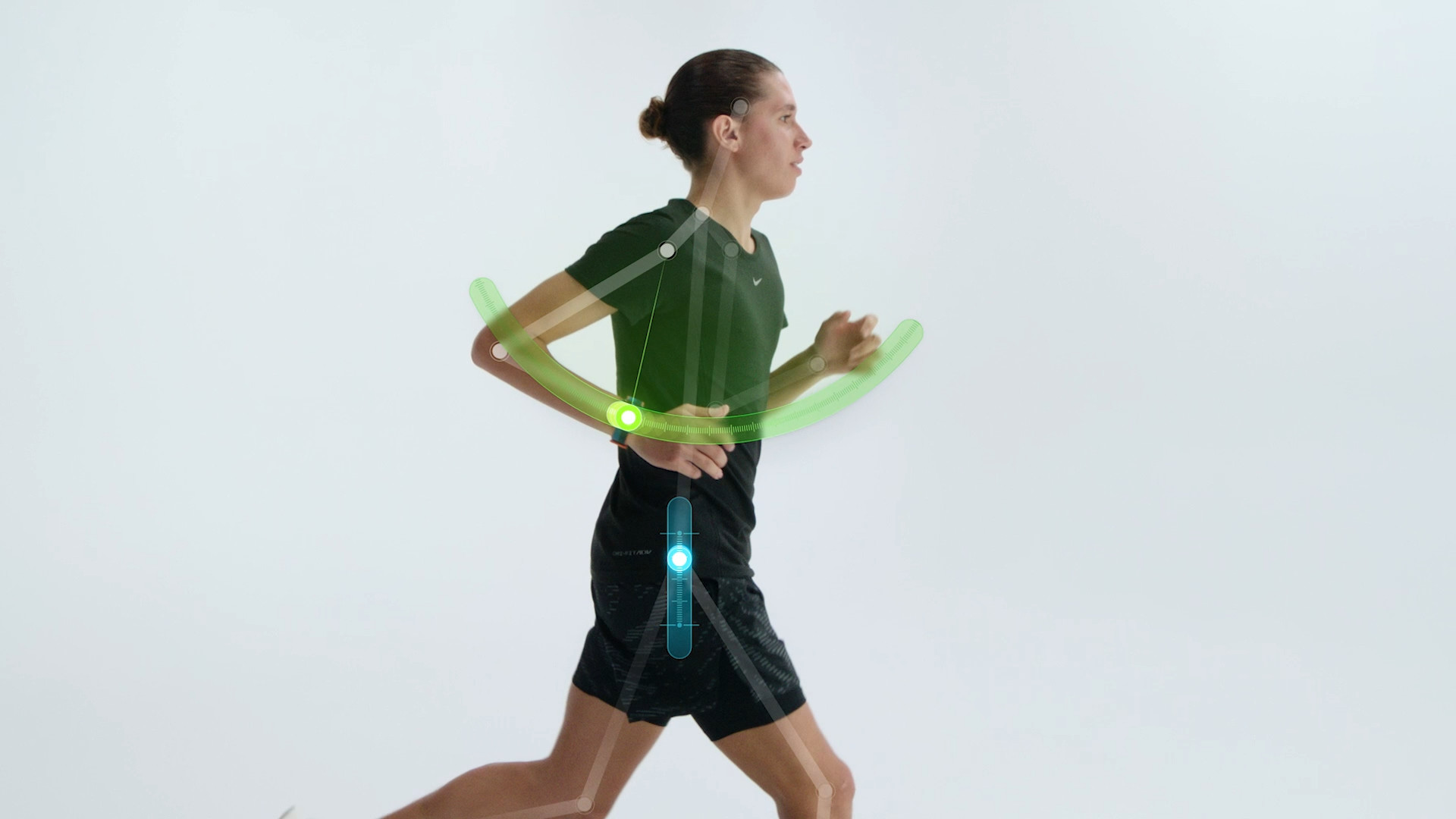 runner with motion tracking