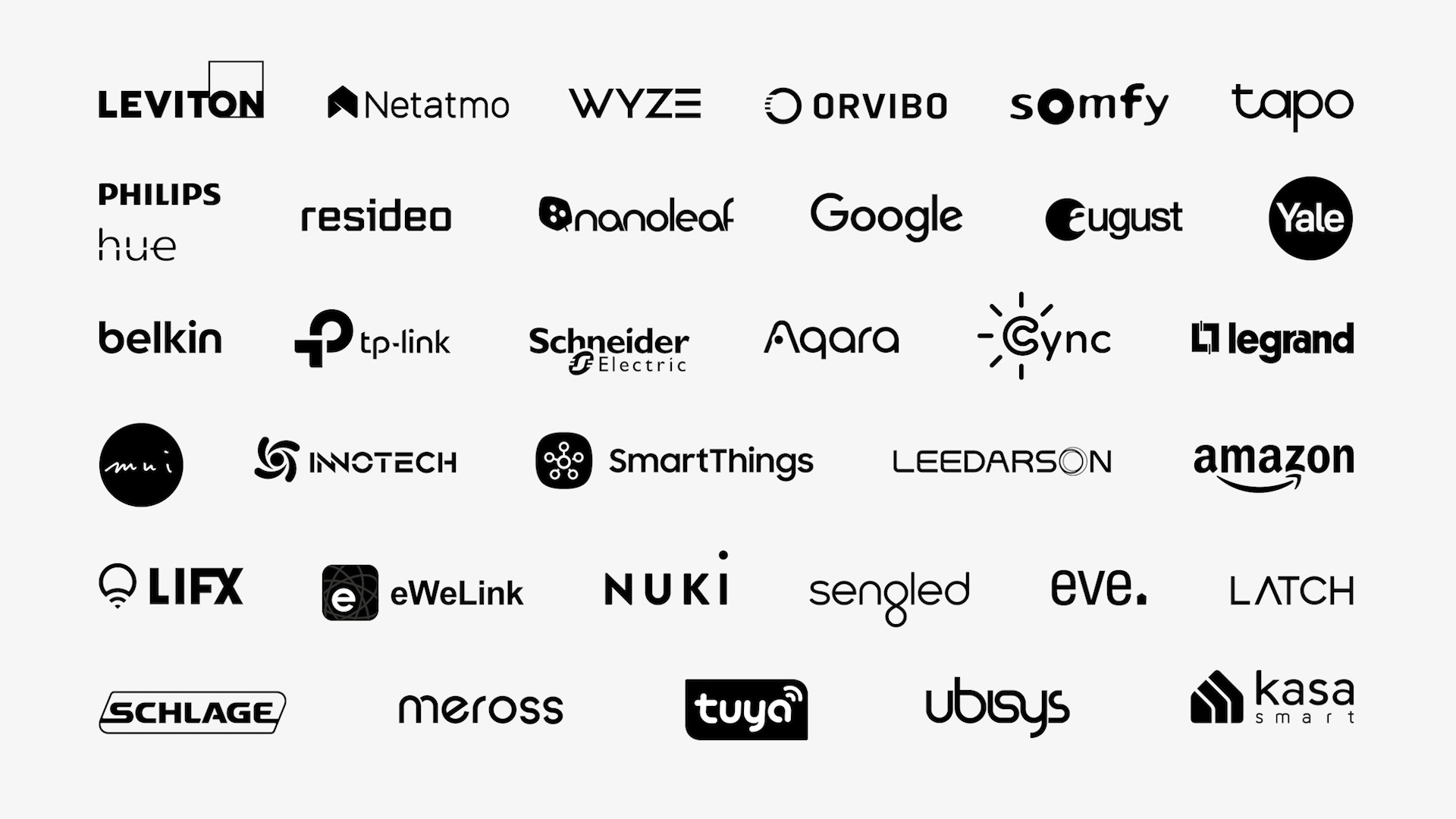 smart home brands logos