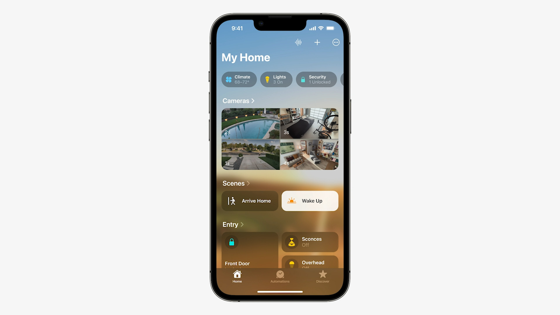 smart home interface overview