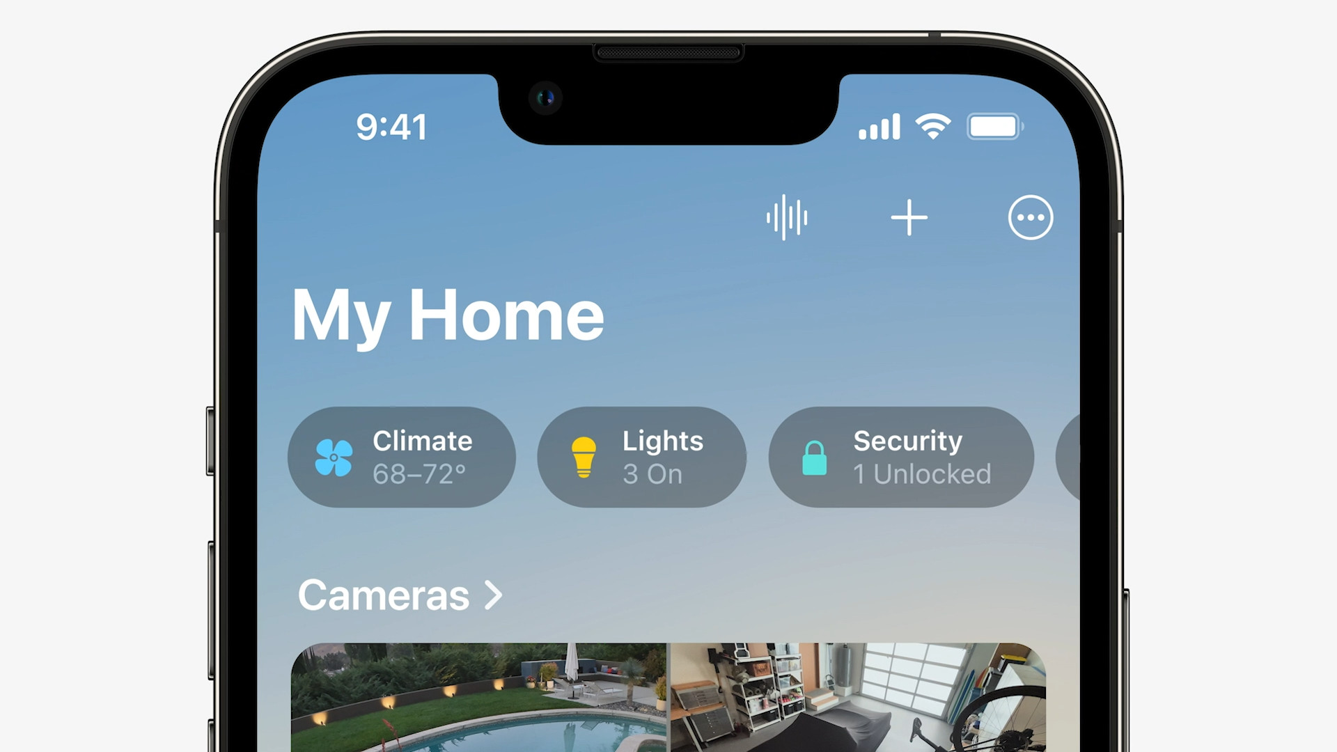 smart home interface top view