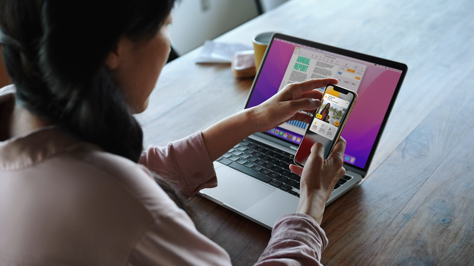 smartphone laptop sync