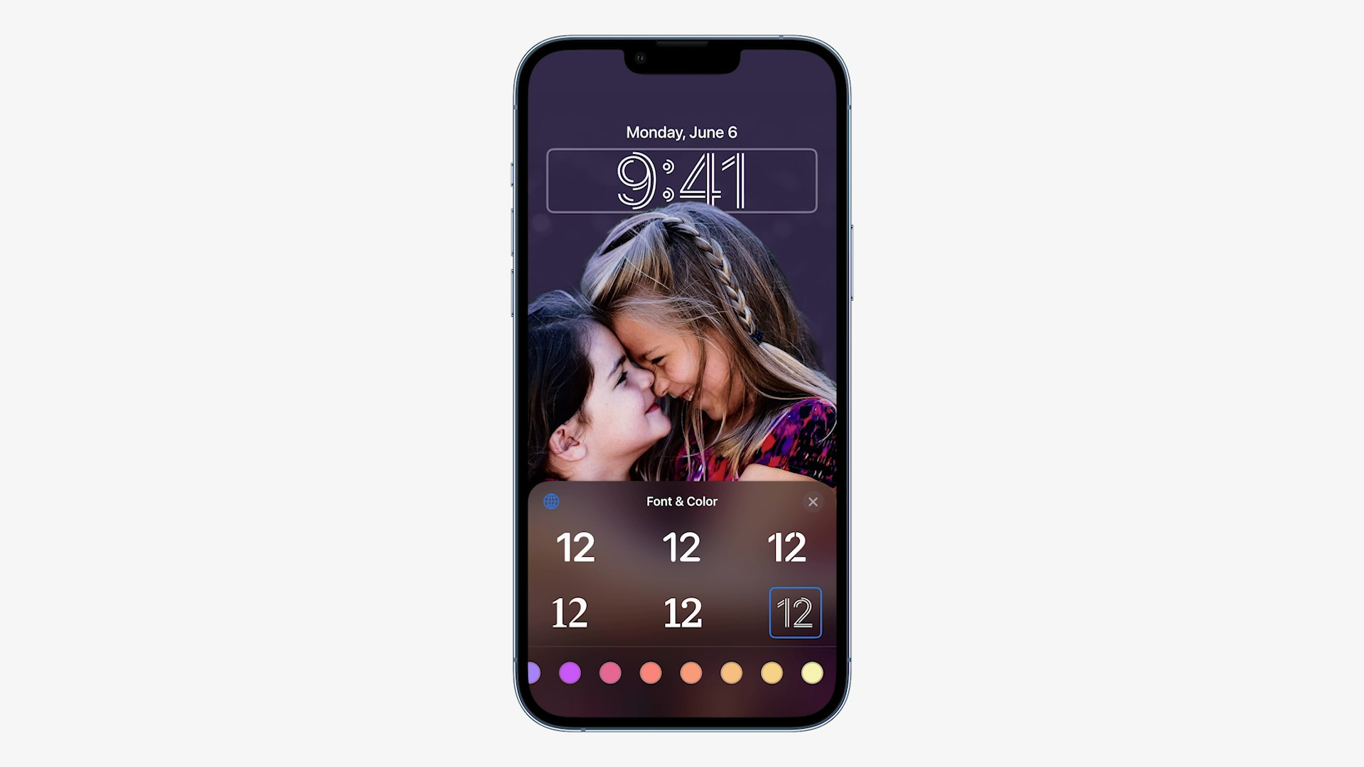 smartphone lock screen color options