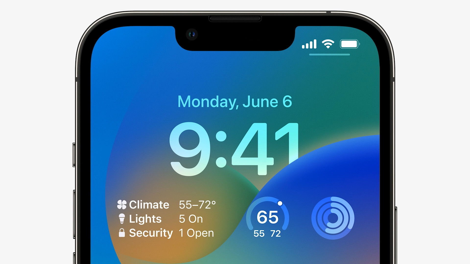 smartphone lock screen display