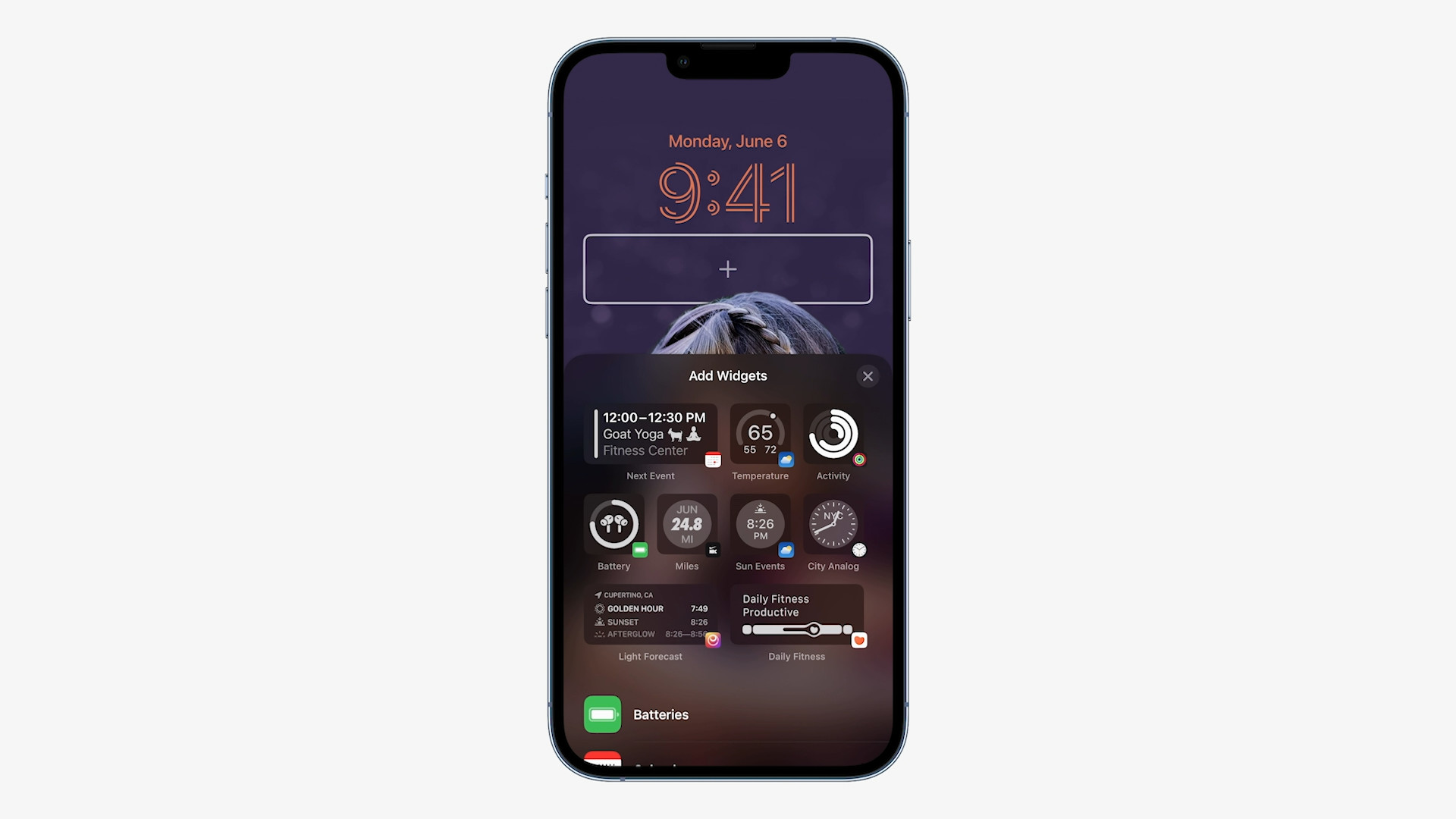 smartphone lock screen widget options