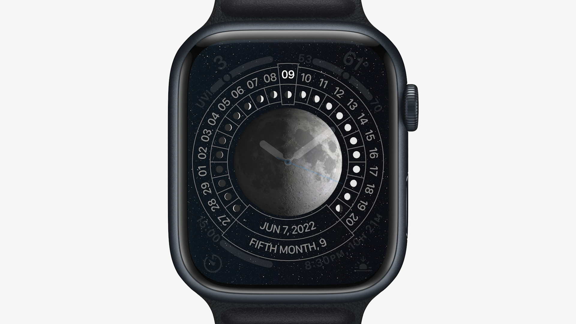 smartwatch lunar calendar display date