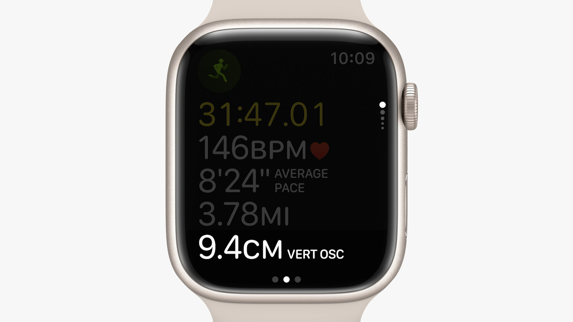 smartwatch running stats