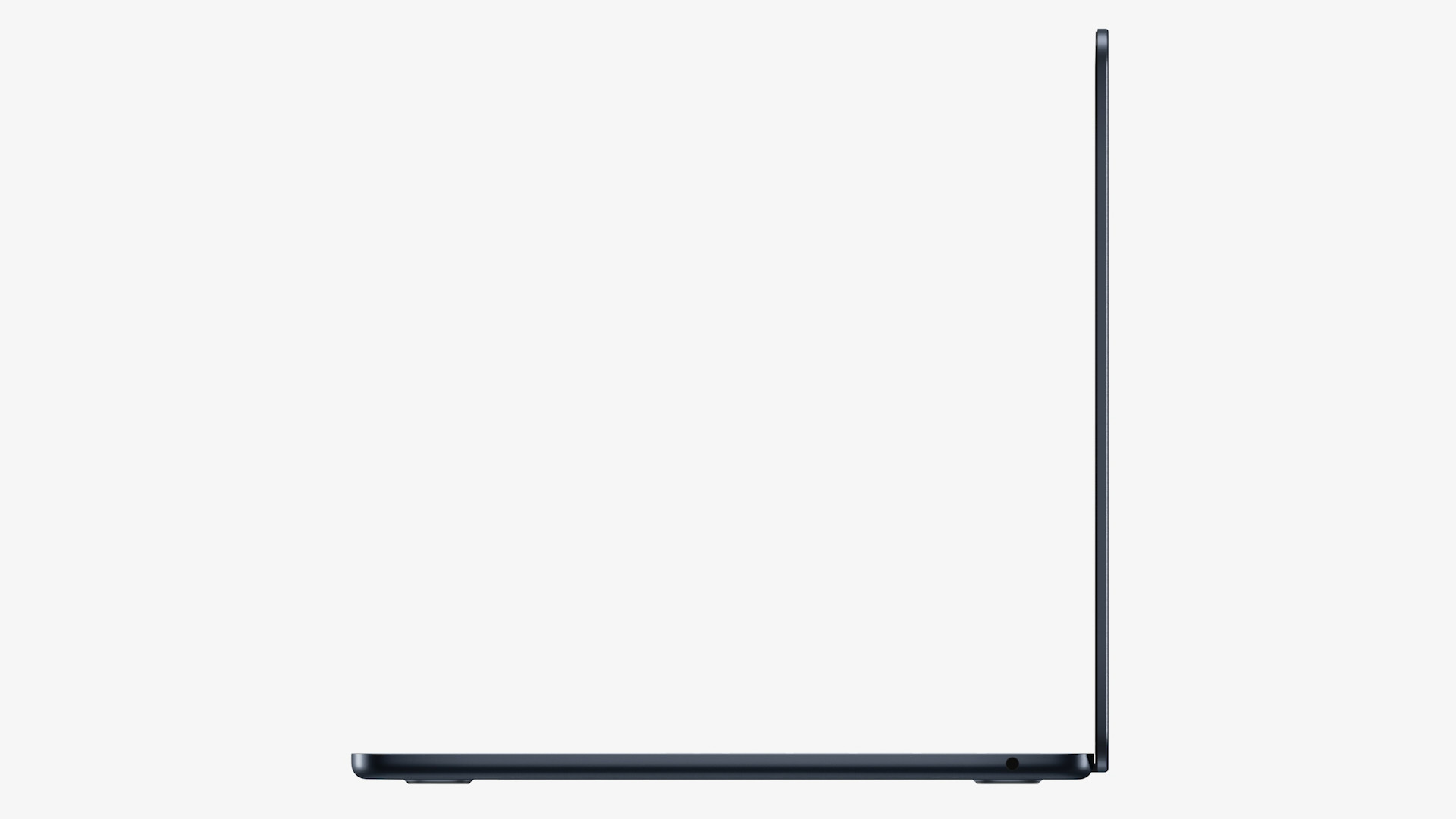 thin profile laptop side view