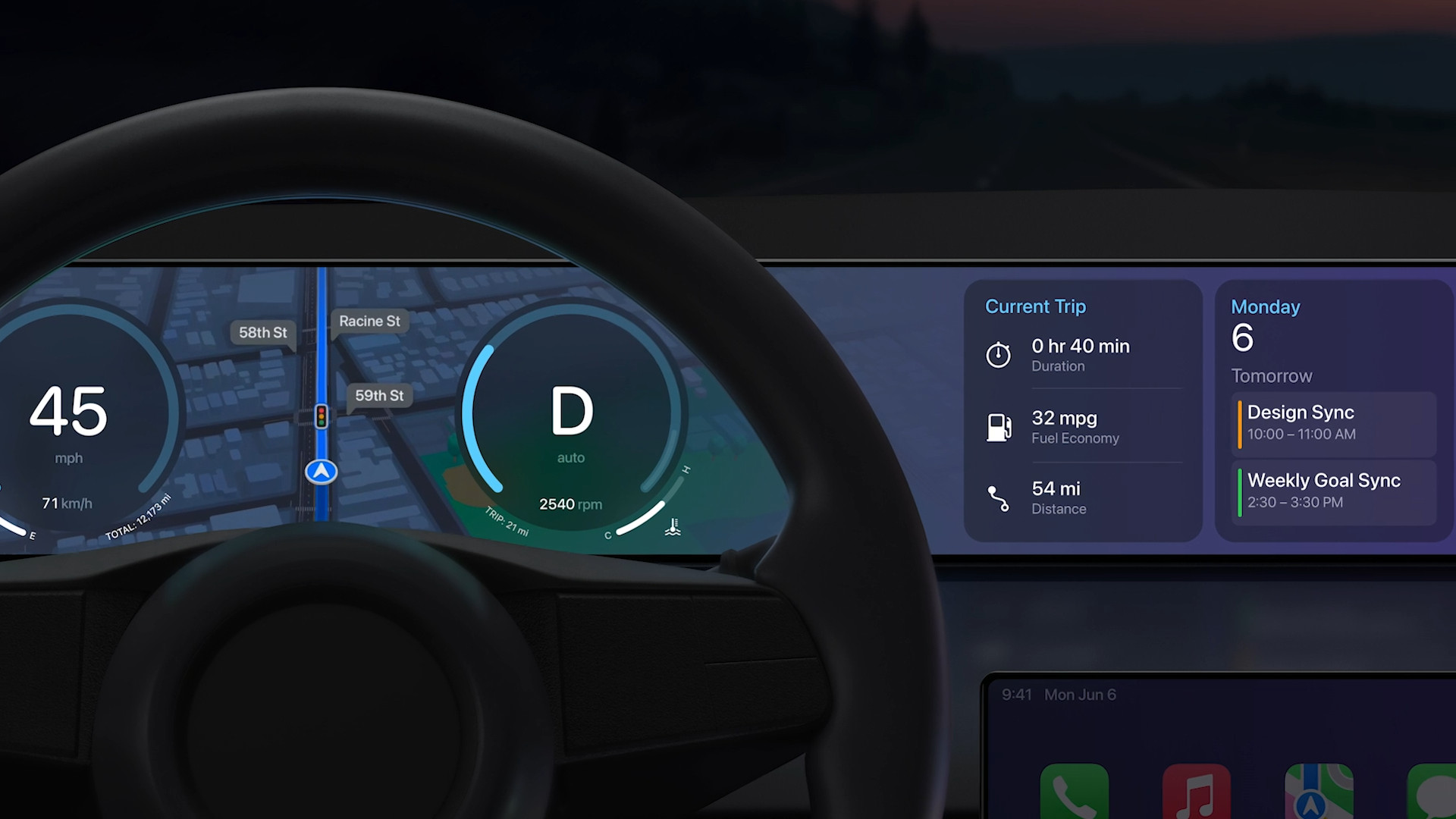 trip dashboard view