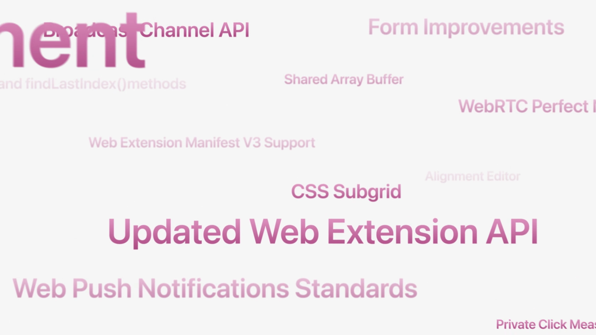 updated web extension api