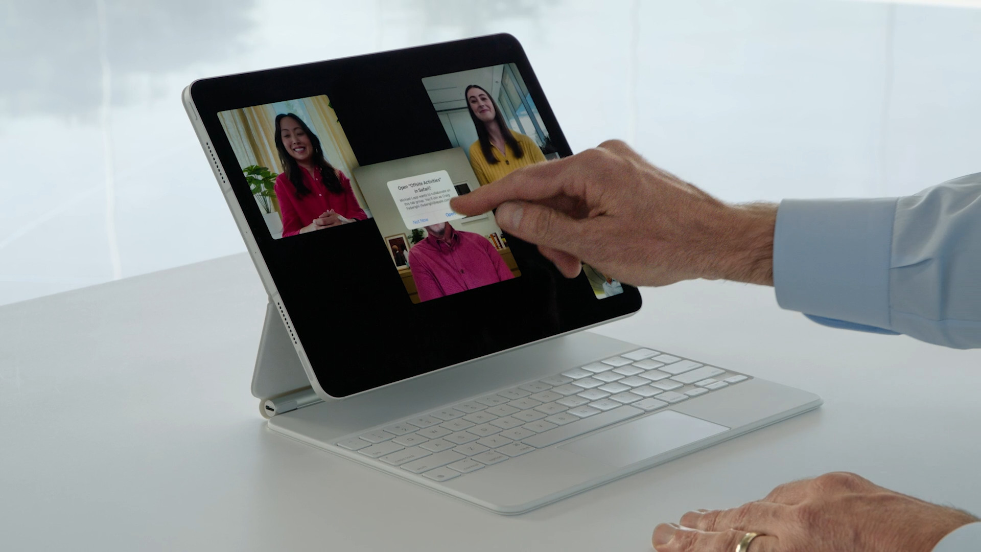 video call ipad interaction